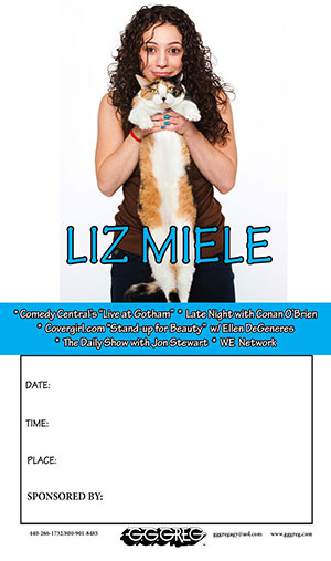 Liz Miele Poster with her Cat