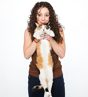 Picture of Liz Miele with her Cat