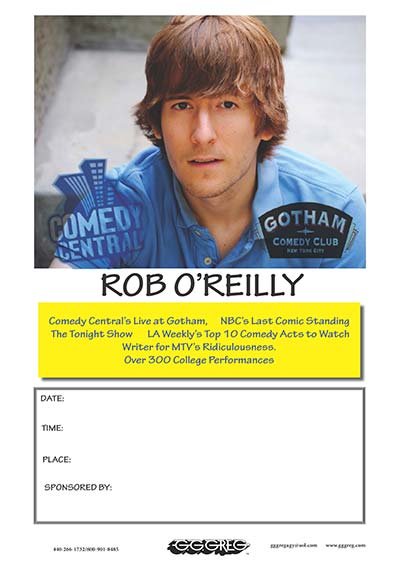 Rob O'Reilly Poster with logos